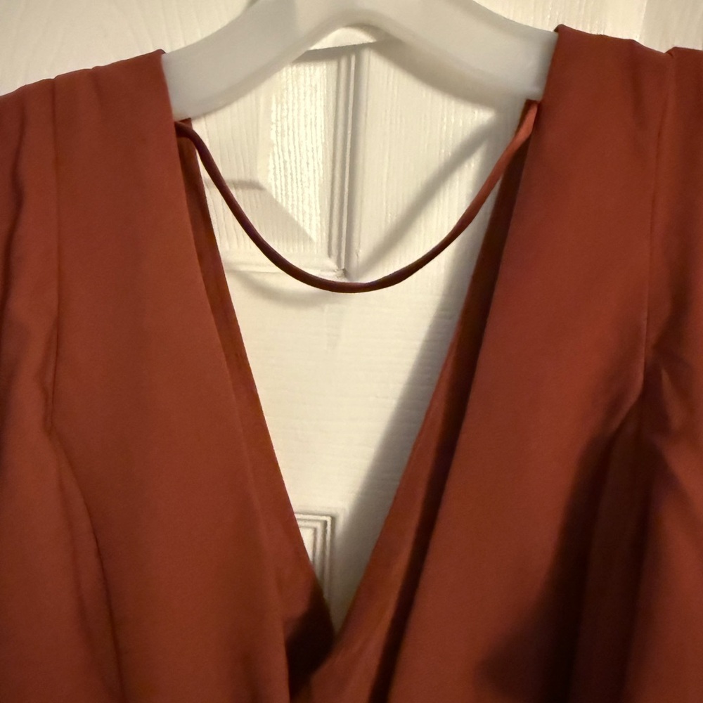 David’s Bridal Bridesmaid “Cinnamon” Dress NWT - Picture 4 of 9